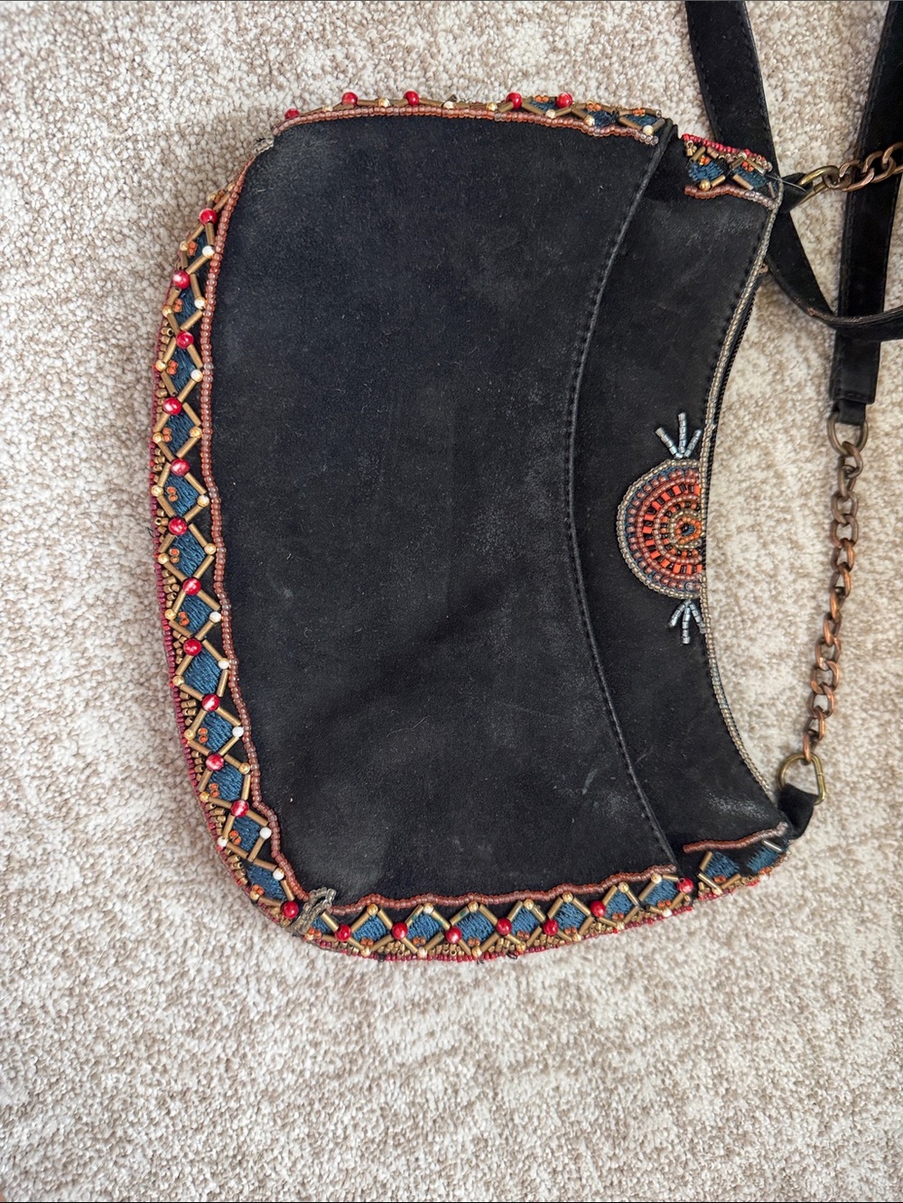 Mary Frances Tarot Reader Beaded Crossbody Clutch Handbag - Picture 4 of 5